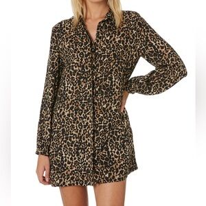 Leopard Shirt Dress S